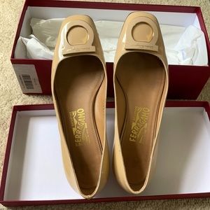 Authentic Ferragamo Beige flag